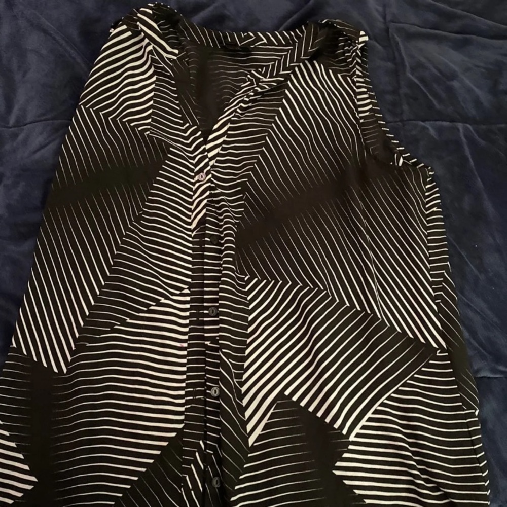 Worthington sleeveless blouse button down size XL